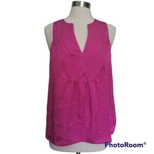 Maeve Anthropologie Split Neck Sleeveless Blouse - 10